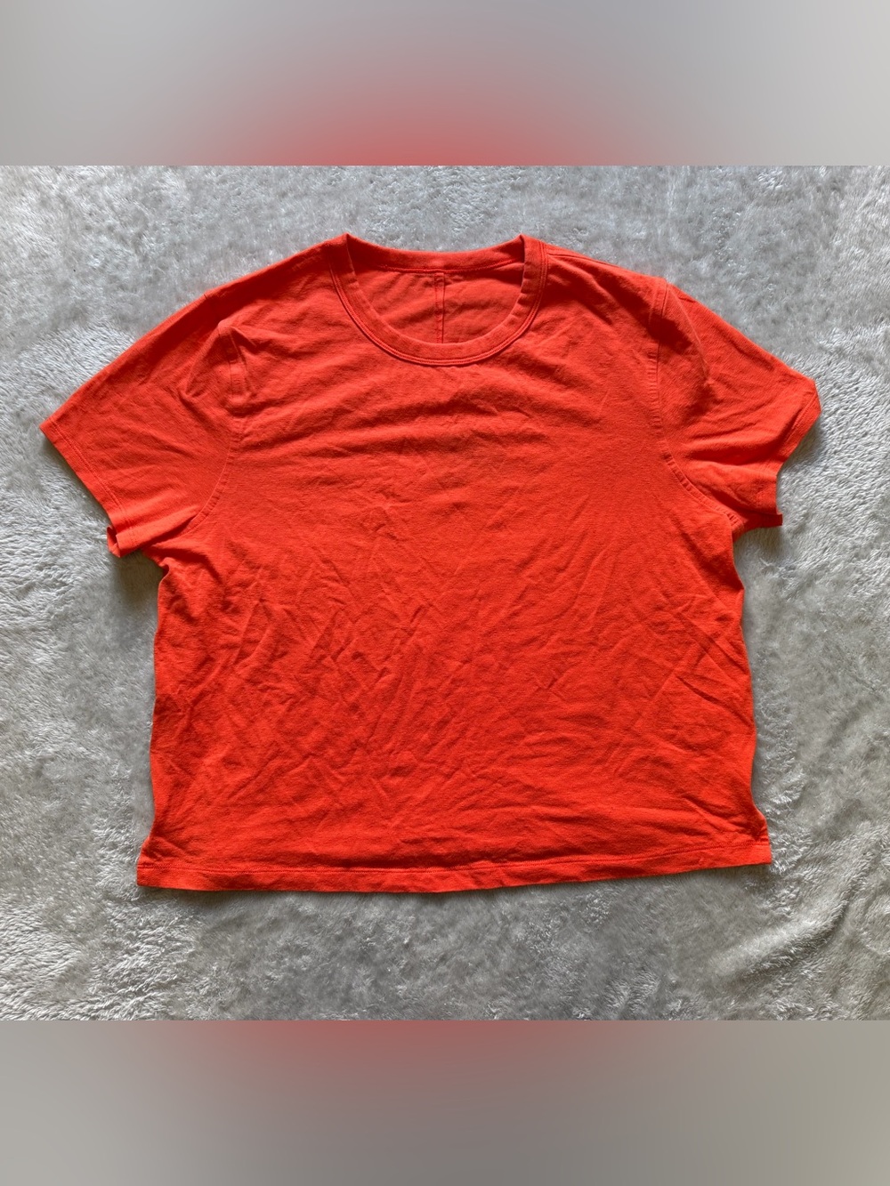lululemon athletica Bright Orange Crop Tee